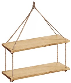 Tutumi Tutumi, nástenná polička 50x15 cm 322121, borovicové drevo, HOM-06808