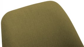 Stolička Borne V2 - látka, drevené nohy orech - Zelená