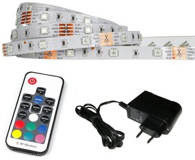 ECOLIGHT LED pásik - RGB - 2,5m - 30LED/m - IP20 - rádiový DIAĽKOVÝ OVLÁDAČ K17 - komplet