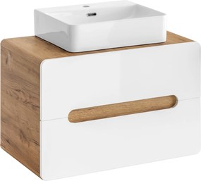 Comad Kúpeľňová skrinka pod umývadlo Aruba White 80 dub craft/biela