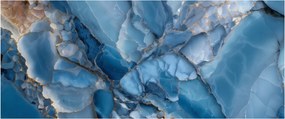Obraz - Modrý členitý mramor (120x50 cm)
