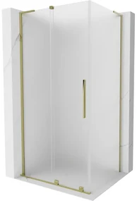 Mexen Velar L, sprchový kút s posuvnými dverami 100 x 85 cm, 8mm sklo námraza, zlatá lesklá, 871-100-085-33-50