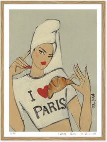 Nástenná dekorácia v ráme I Love Paris