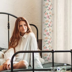 ZÁVES NA KRÚŽKOCH VANESA 140X250 CM KVETY