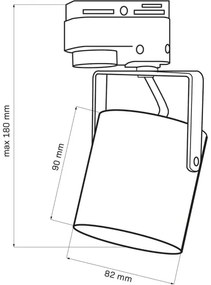 Bodové svietidlo do lištového systému MINOR 1xGU10/10W/230V čierna