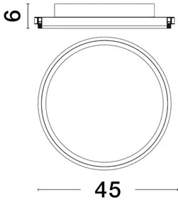 LED stropné svietidlo Willow R 45 biele