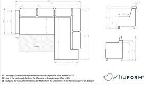 Tmavosivá rozkladacia rohová pohovka (pravý roh) Sweet Harmony – Miuform