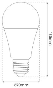 LED žiarovka E27 RGB+CCT+DIM 11w 1200 lm Wi-Fi