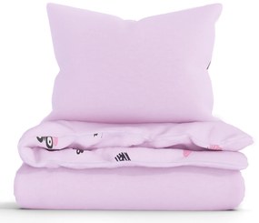 Bavlnené obliečky Renforcé do postieľky – Motýlikovia ružové