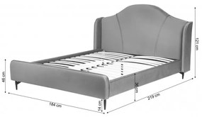 Čalúnená posteľ Sunrest 160x200 čierna