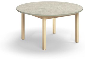 Stôl DECIBEL, Ø1200x590 mm, akustické linoleum - šedá