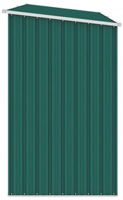 Záhradná kôlňa na palivové drevo zelená 245x98x159 cm pozinkovaná oceľ