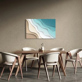 Abstraktný obraz morského pobrežia (90x60 cm)
