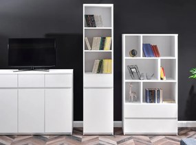 Vysoká komoda UNA 45 cm biela
