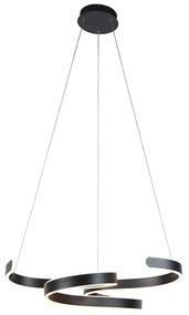 Dizajnová závesná lampa sivá vrátane LED 3-stupňového stmievania - Frank