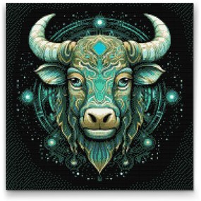 Gario Diamantové maľovanie Býk/Taurus Rozmery: 50 x 50 cm, Rámovanie: S vnútorným rámom, Diamanty: Štvorcové