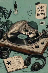 Music vibe - Metalický obraz 60x40cm