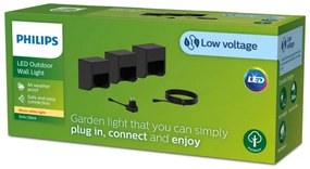 Philips - SADA 3x LED Vonkajšie nástenné svietidlo GRITS LED/1,5W/24/230V IP44