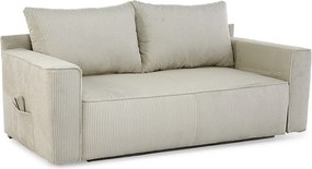 Rozkladacia pohovka Ron, šedo-béžová štruktúrovaná látka