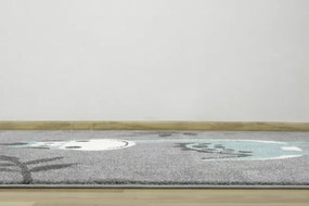 Detský koberec Lima C880A sivý/tyrkysový