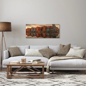 Obraz farebných domčekov (120x50 cm)