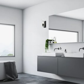 Rabalux 75027 - Kúpeľňové nástenné svietidlo TEODORO 1xE14/12W/230V IP44 čierna