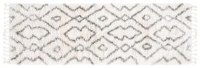 Kusový koberec shaggy Daren krémovo sivý atyp 80x300cm