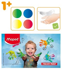 Prstové farby Maped Color´s Peps- 4 x 80 ml