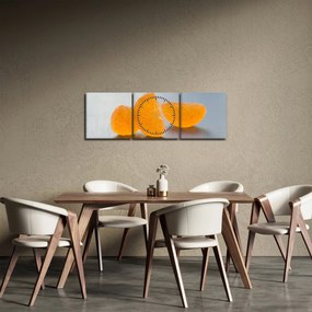 Obraz mandarínok (s hodinami) (90x30 cm)