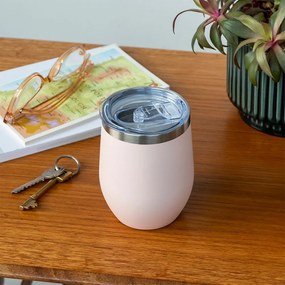 Svetloružový cestovný hrnček 350 ml – Rex London