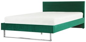 Zamatová posteľ 180 x 200 cm zelená BELLOU Beliani