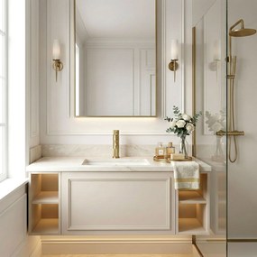 Rea Lungo Stripe, umývadlová batéria, zlatá matná, REA-B8050