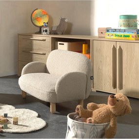 Béžová detská pohovka z textílie buklé 89 cm Rocky – Vipack