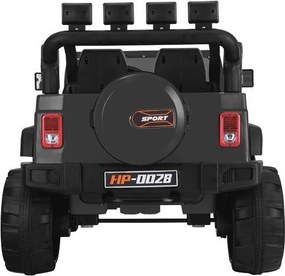 LEAN CARS Elektrické autíčko Jeep HP012 čierne, LED, MP3