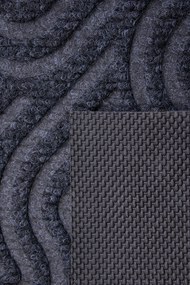 Textilná rohožka EMBOSSED T-004 TMAVOSIVÁ rozmer: 43x75 cm
