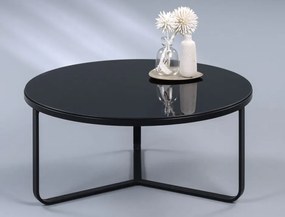 Okrúhly konferenčný stolík Boston 80 cm, čierny