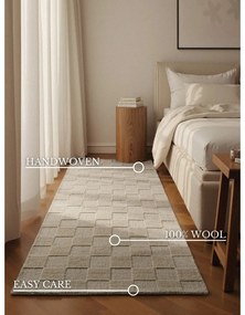 Krémový ručne tkaný vlnený behúň 80x200 cm Scala – Villeroy&amp;Boch