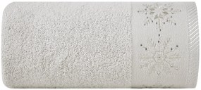 VIANOČNÝ BAVLNENÝ UTERÁK JOY3 SADA 3KS 70X140 CM STRIEBORNÁ
