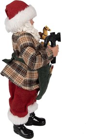 Vianočné dekorácie Santa Claus v pracovnom držiacom hojdacieho koníka - 16*8*28 cm