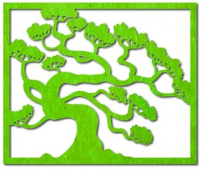 Drevený obraz na stenu strom bonsai z preglejky topoľ DRAZSKA I 3D HODINY PR0214  HEU+