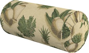 Valcový vankúš so záhybmi farba produktu béžová látka zapletaná, vzorované