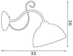 Nástenné svietidlo ANTICA 1xE27/60W/230V