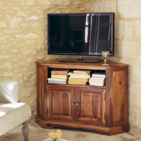 furniture-nabytek.cz - Rohový tv stolík z masívu palisander 110x70x50
