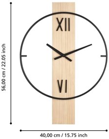 Eglo 425512 - Nástenné hodiny YAMATSURI 1xAA 56x40 cm drevo/kov
