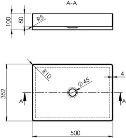 Sapho Sapho, AURUM nerezové umývadlo na dosku 50x35,2cm, vrátane výpuste, meď mat, AU303