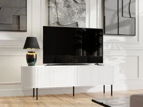 TV stolík/skrinka Niruki, Farby: biela/biely mramor