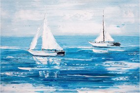 Obraz - Maľba jachty na mori (90x60 cm)
