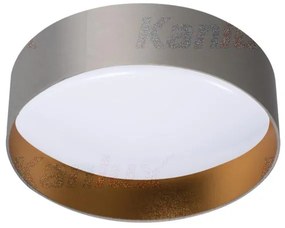 KANLUX Prisadené stropné LED osvetlenie RIFA, 17,5 W, teplá biela, okrúhle, šedozlaté