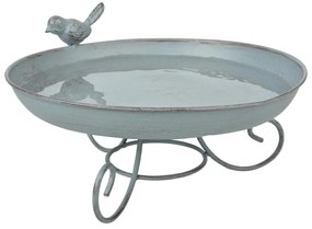 Napájadlo pre vtáky Ali, 12x21,5 cm, kov, sivá