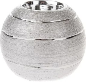 Svietnik 10 cm, strieborný%